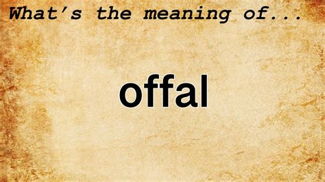 offal definition shakespeare